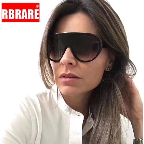 RBRARE New Oversized Sunglasses Women 2021 Mirror Sunglasses Women Luxury Brand Round Glasses Vintage Oculos Gafas De Sol Mujer