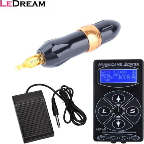Rocket Motor Rotary Tattoo Pen Gun Machine Equipment With Power Supply Foot Switch Pedal Tattoo Art Full Sets Accessories
