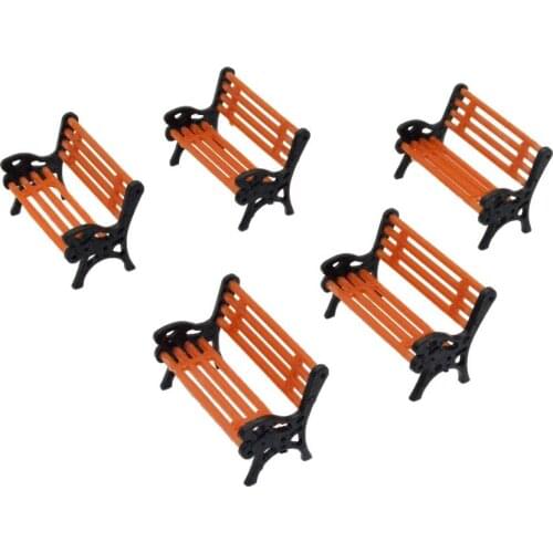 1/75 Model trains layout Park Garden Bench Model Landscape Scenery abs plastic park chairs