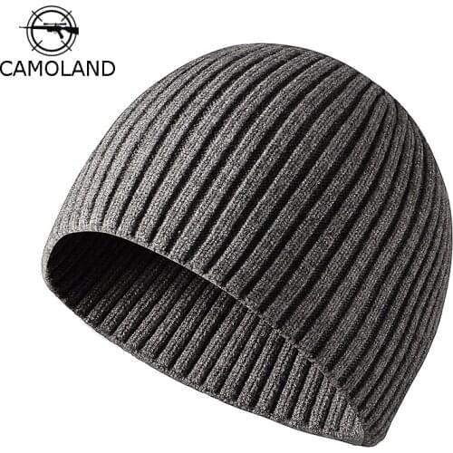 CAMOLAND Winter Warm Knitted Beanies Male Outdoor Sport Windproof Hedging Caps Comforable Soft Hiking Cycling Beanies