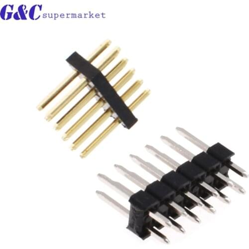 50PCS 2X5P/2X6P Pin Header Strip 2.54mm 4-50pin Double Row Straight Male diy electronics