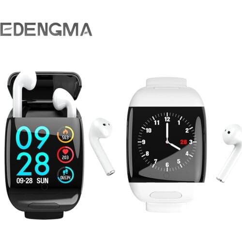 Smart Watch Men Women Fitness Tracker MP3 Player 3-In-1 Smart Bracelet Wireless Bluetooth 5.0 Headphones Pedometer Monitor