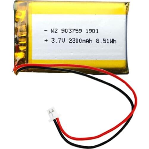 903759-2300mah tracker AI smart fingerprint lock smart wear 3.7V rechargeable polymer lithium battery