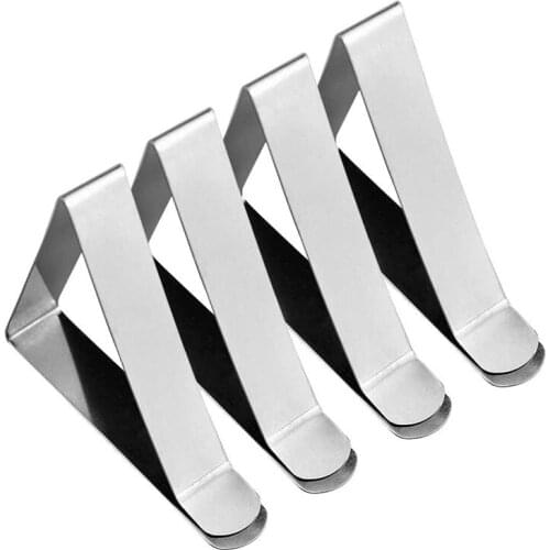 4 Pcs Stainless Steel Tablecloth Clip,Non-Slip Adjustable Table Cover Clamps Clip Table Cloth Holders for Party Picnic
