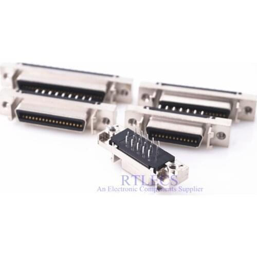 1 Piece MDR Connector Board mount Through Hole straight Receptacle Shield Mini D Ribbon Cross 3M 10214 10220 10226 10236 10250