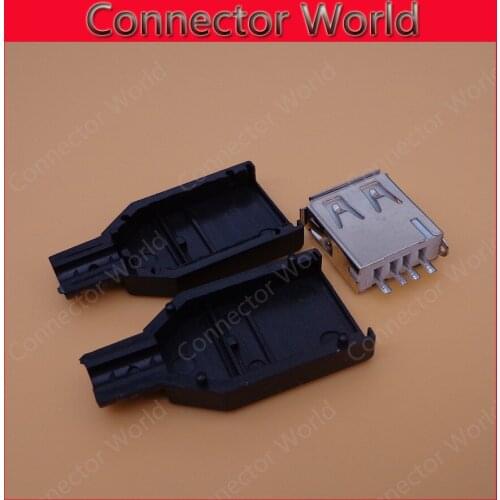 10x Micro mini USB 5 Pin T Port jack Male Plug Socket Connector&Plastic Cover for DIY Type B 5pin three Piece Assembly 3 in 1