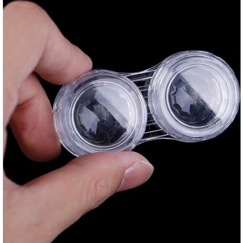 2pcs Contact Lens Box Storage Container Travel Portable Case Travel Accessaries Transparent Objectives
