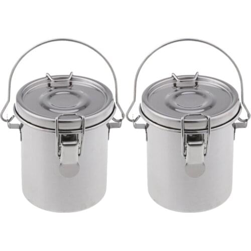 2 Pack Artist Portable Painting Brush Washing Bucket Wash Pen Pot Stainless Steel Watercolor Oil Paint Brush Washer Art Supplies