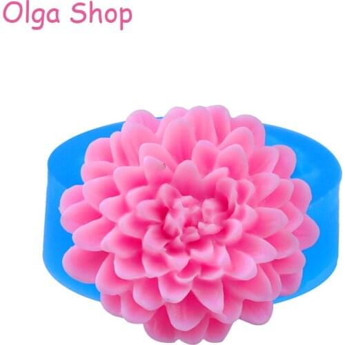 30mm HYL232 Chrysanthemum Flower Silicone Mold - Soap Mold Cake Decoration Fondant Sugarcraft Mold Resin Polymer Clay Mould