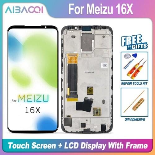 AiBaoQi Brand New Touch Screen LCD Display+Frame+Power Cable Assembly Replacement For Meizu 16X Phone