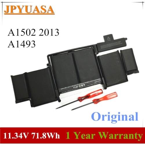 7XINbox 11.34V 71.8wh A1493 Laptop Battery For Apple Macbook Pro 13" A1502 ME864 ME866LL/A 020-8148 Late 2013 Mid 2014 Retina