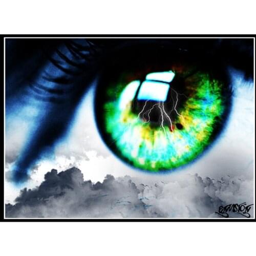 Full Square Diamond 5D DIY Diamond Painting "Abstract eye" Embroidery Cross Stitch Rhinestone Mosaic Painting Decor Gift ZC047