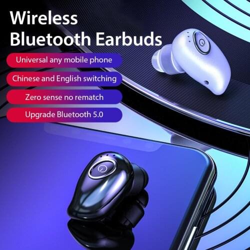 Wireless Bluetooth Earphones Mini Stable In-ear HIFI Headset Earplugs Earbuds for Sports Fitness Driving
