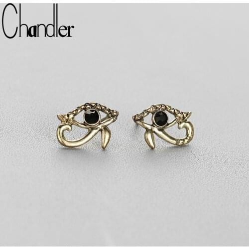 Chandler New Vintage Enthic Jewelry Devil Eye Stud Earring For Men Slavic Viking Alloy Zinc Religious Luxury Amult India Bijoux