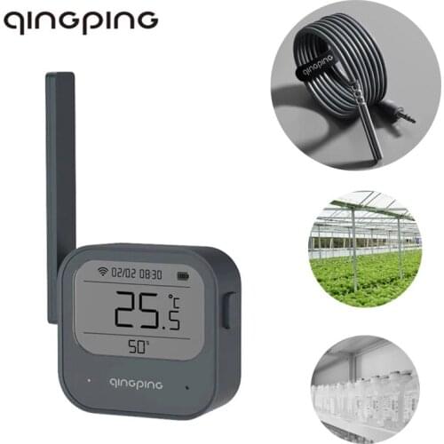 New Qingping WIFI Temperature Humidity Sensor App Smart Remote Control Home Life Thermometer Humidometer Support External Probe