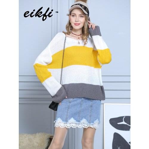 Женские вязаные пуловеры EIKFI China At AliExpress