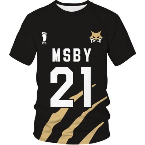 3D printing T-shirt mens and womens black jackal casual sports T-shirt Harajuku T-shirt polyester material sports 2021