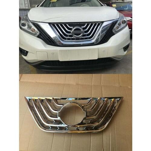 Front Grille Chrome Cover Trim for 2015-2018 Nissan Murano Molding Car Accessories Decoration Style