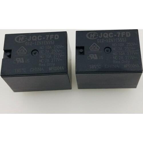 JQC-7FD-012-1ZST 12VDC 5pin 10A 250VA HF7FD relays new orginal