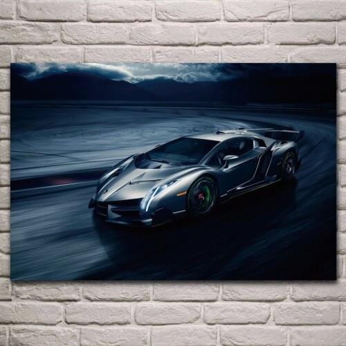 Cool car high speed running supercar race car vehicle living room decor home art decoration wood frame fabric poster KL523
