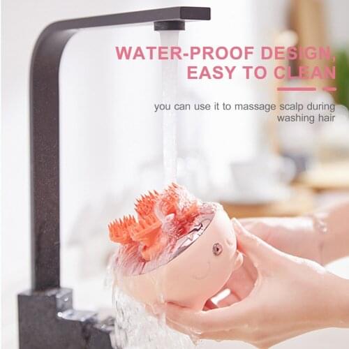 Mini Portable Head Body Massager Cute Cat-type Electric Scalp Massager with 8pcs Replacement Massage Heads 3 Settings