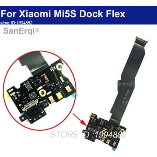 SanErqi For Xiaomi Mi5S Microphone Module+USB Charging Port Board Flex Cable Dock Connector For Xiaomi Mi 5S 5.15Inch Dock