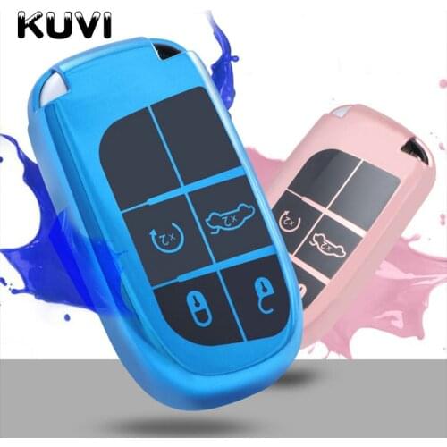 Soft TPU Car Remote Key Full Cover Case For Jeep Grand Cherokee Renegade Compass Dodge Durago Journey Charger Dart Chrysler 300C