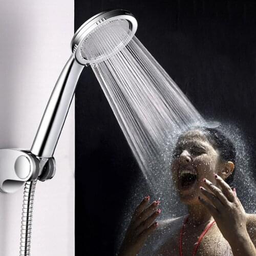 1PC ABS Pressurized Nozzle Shower Head High Pressure Water-Saving Rain Chrome Shower Head Handheld Shower Bathroom Accessories