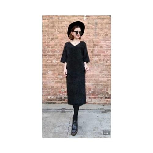 New winter hair sable flocking of cultivate ones morality show thin long sable render unlined upper garment