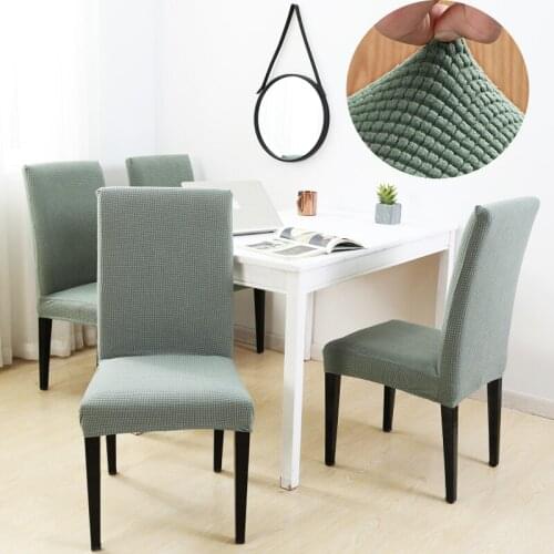 Solid Jacquard Chair Covers For Wedding Dining Room Office Banquet housse de chaise chair cover