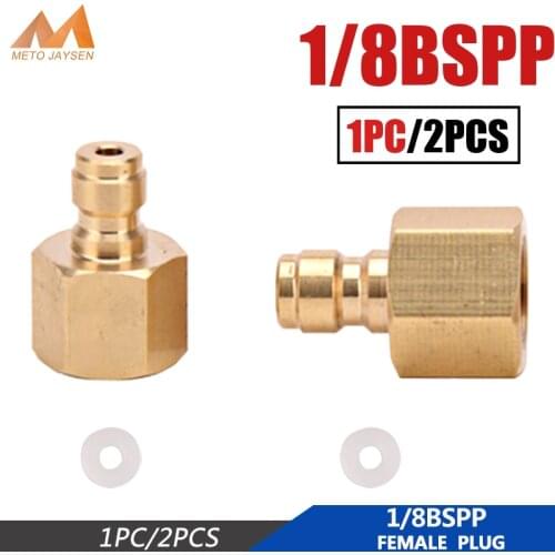 PCP Paintball 1/8BSPP Copper Quick Coupler Connector Fittings Air Refilling M10x1 1/8NPT 8MM Male Plug Socket