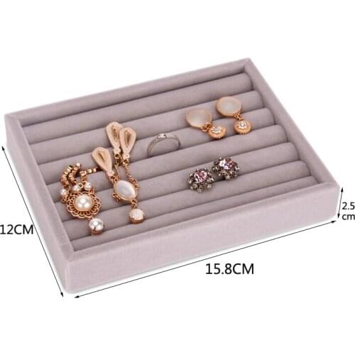 High Level DIY Rings Bracelets Gift Box Jewelry Storage Tray Jewellery Organizer Earrings Holder Small Size Fit Most Room Space