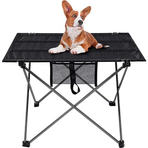 Portable Foldable Picnic Table Outdoor Furniture Gray Tables Aluminium Alloy Ultra Light Fishing Camping Equipment Folding Desk