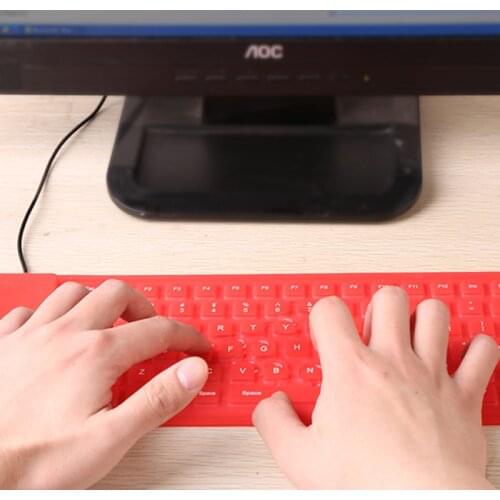 85 Keys Soft Silicone Keyboard Portable USB Mini Flexible Silicone Soft Keyboard Foldable For Laptop Notebook GI882017