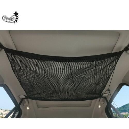 Portable Car Ceiling Storage Net Pocket Roof Interior Cargo Net Bag Car Trunk Storage Pouch Sundries Storage Organizer In Stock