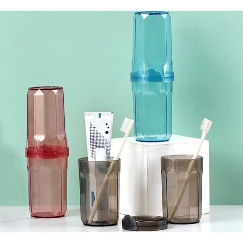 Easy to Carry Large Capacity Portable Toothbrush Toothpaste Storage Box for Bathroom