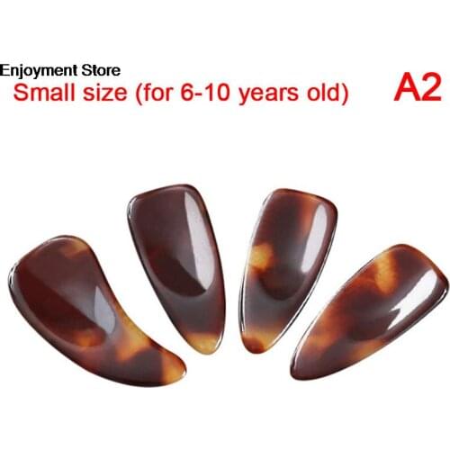 Professional 4 Pcs Fake Nail Tips Chinese Zither Guzheng Practice Artificial Faux Fingernails Tips For Adult Kids Practice Tool