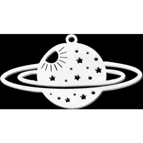 5pcs/lot 100% Stainless Steel Cosmic Planet DIY Earring Pendant Charm Wholesale Factory Prices Never Fade