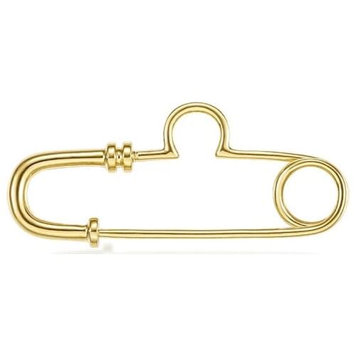 Sinya 18k Gold Necklace Brooch Pendants Charm DIY Connector Lock Clasp Fine Jewelry Accessories Findings Color Optional