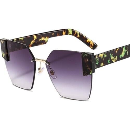 Ins Popular Brand Vintage Square Sunglasses Women Retro Rimless Steampunk Shades Men Fashion Sun Glasses Female Travel Sunglass