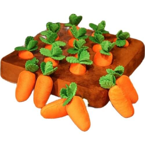Creative Pull Up Carrots Plush Toy Stuffed Vegetable Plush Doll Parent-child Interaction Toys Funny Kawaii Gift for Kids Baby