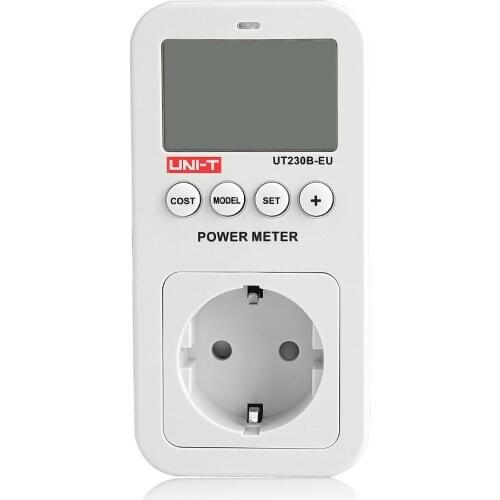 UNI-T UT230B LCD Plug-In Energy Consumption Meter Voltage EU Plug Timed Energy-Saving Power Metering Socket