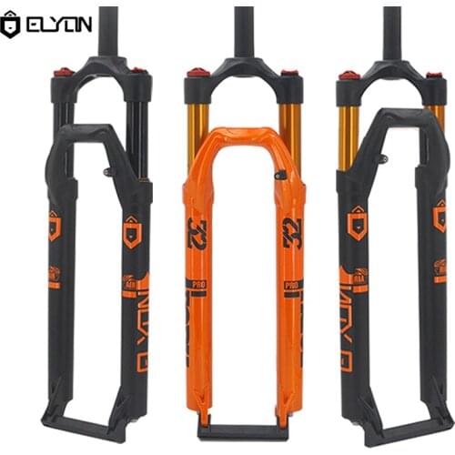 ELYON Magnesium Alloy MTB Bicycle Fork Air Suspension 29 27.5 inch Straight Tube Manual Control Quick Release Mountain Bike Fork