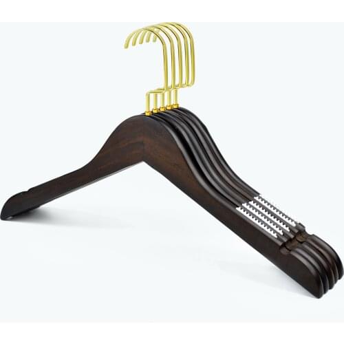 Sainwin 10pcs/lot 40cm Adult Solid Wood hangers clothes store Non-slip non-trace baby wooden hotel clothes hanger