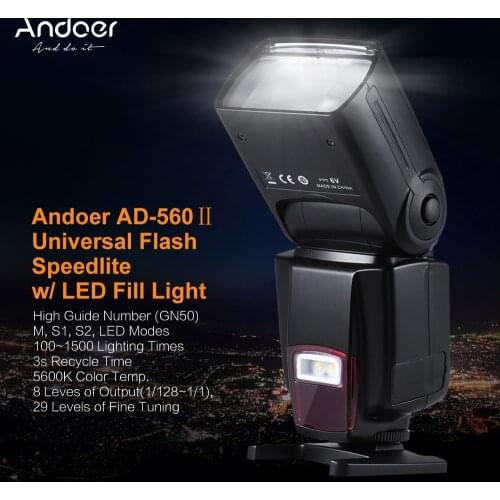Andoer AD-560II Pro flash Camera dslr Flash Speedlite speed light for Canon Nikon Olympus Pentax DSLR Camera flash studio