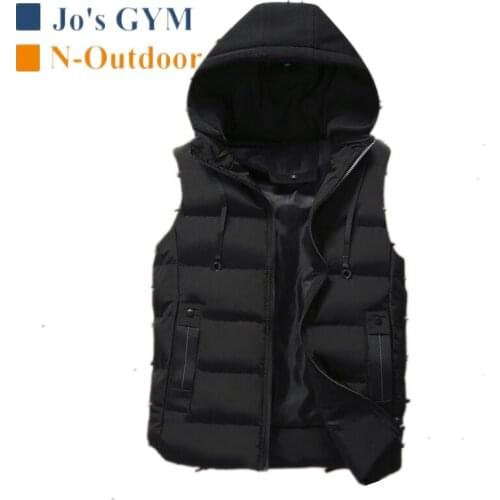 New Outdoor Winter Travel Warm Thicken Large Size Hooded Softshell Men Vest Jacket Windproof Waterproof Comfortable Leisure Coat