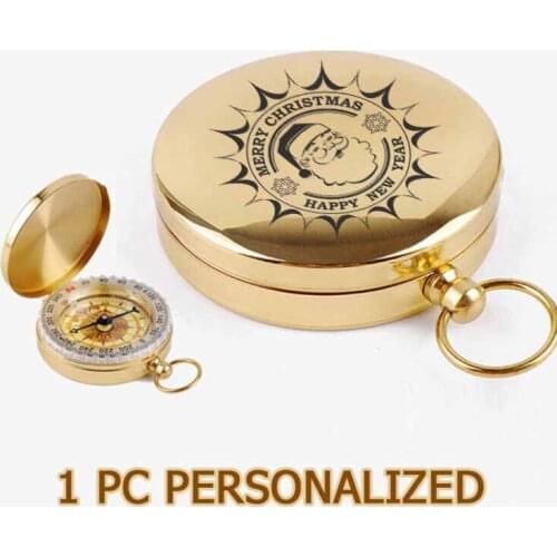 1pc Cusotmized Engrave Compass For Husband Dropshipping Personalized Christmas Gifts Navigator Functional Compass 2021 ZNZ024