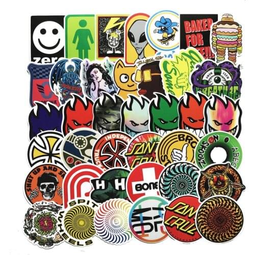 100pcs Random NO Repeat Classic Fashion Style Graffiti Stickers For Moto Car & Suitcase Cool Laptop Stickers Skateboard Sticker