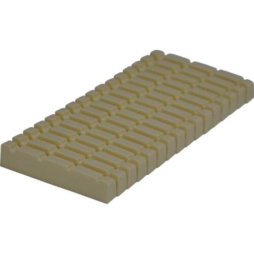 50pcs Bass Guitar Nut 4 Slotted Bridge Nuts Plastic Ivory White A029A 42x6x9mm