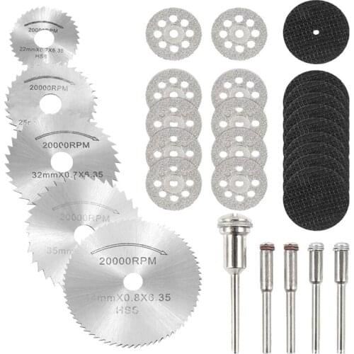 30Pc Diamond Cutting Discs Vented Diamond Cutting Disc Kit Resin Cutting Wheels High Speed Steel Saw Blades with Handles